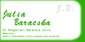 julia baracska business card