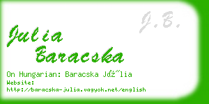 julia baracska business card